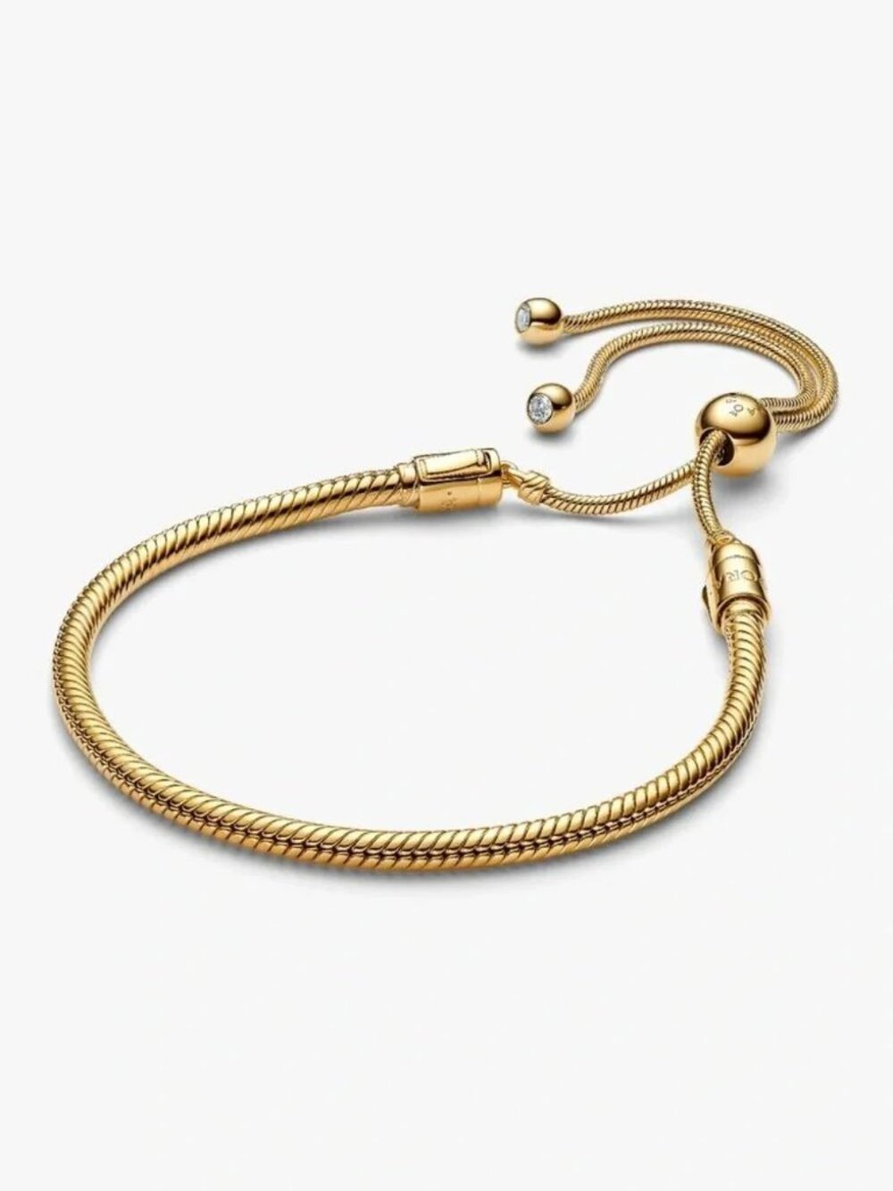 Pandora Gold Sliding Snake Chain Bracelet